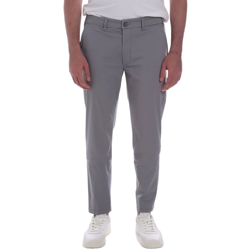 Ja Zee Grijze Katoenen Jeans &amp; Broek
