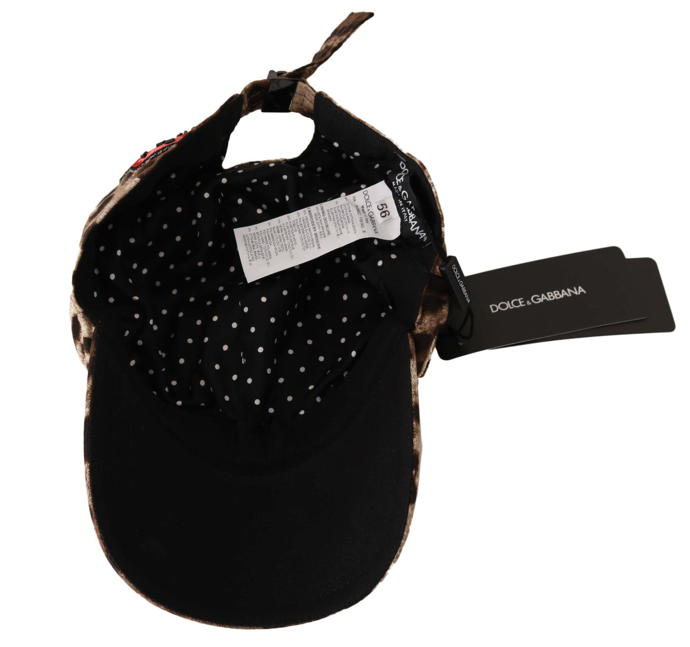 Dolce &amp; Gabbana Bruine Luipaard Pailletten Sicilië Applicatie Baseballpet