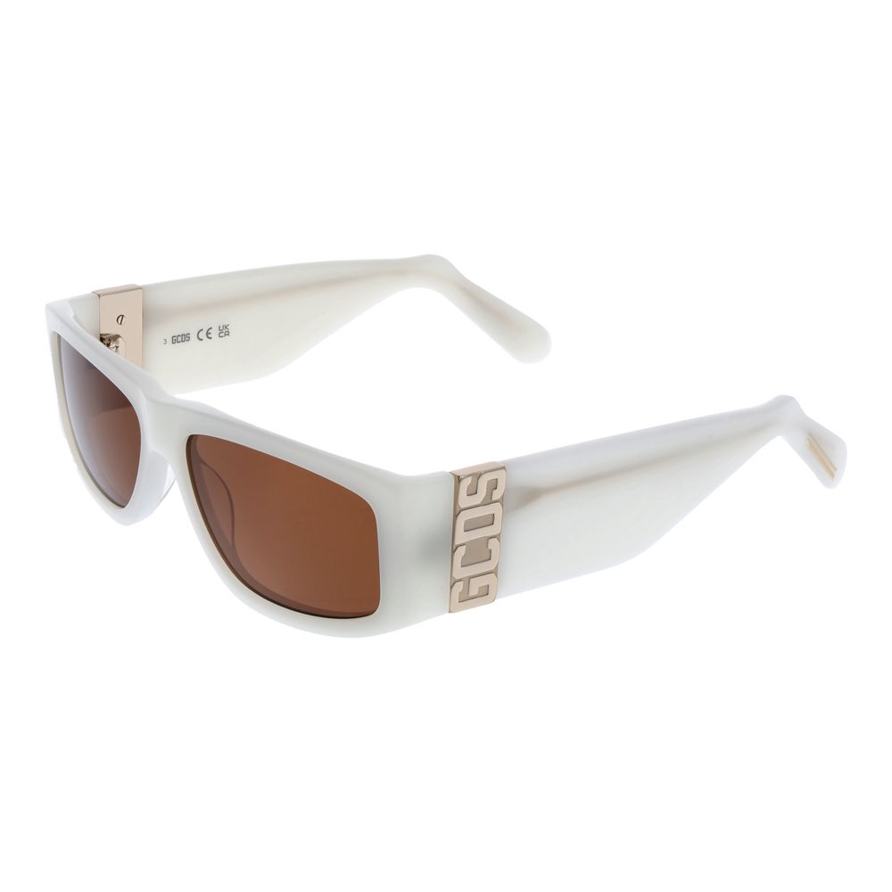 GCDS Witte Unisex Zonnebril