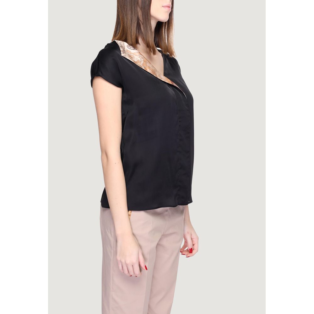 Alviero Martini Prima Classe Black Viscose Blouse