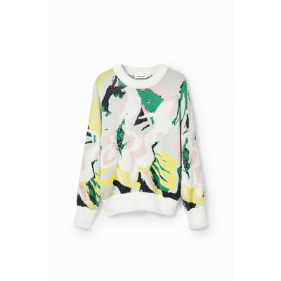 Desigual crèmekleurige polyamide trui