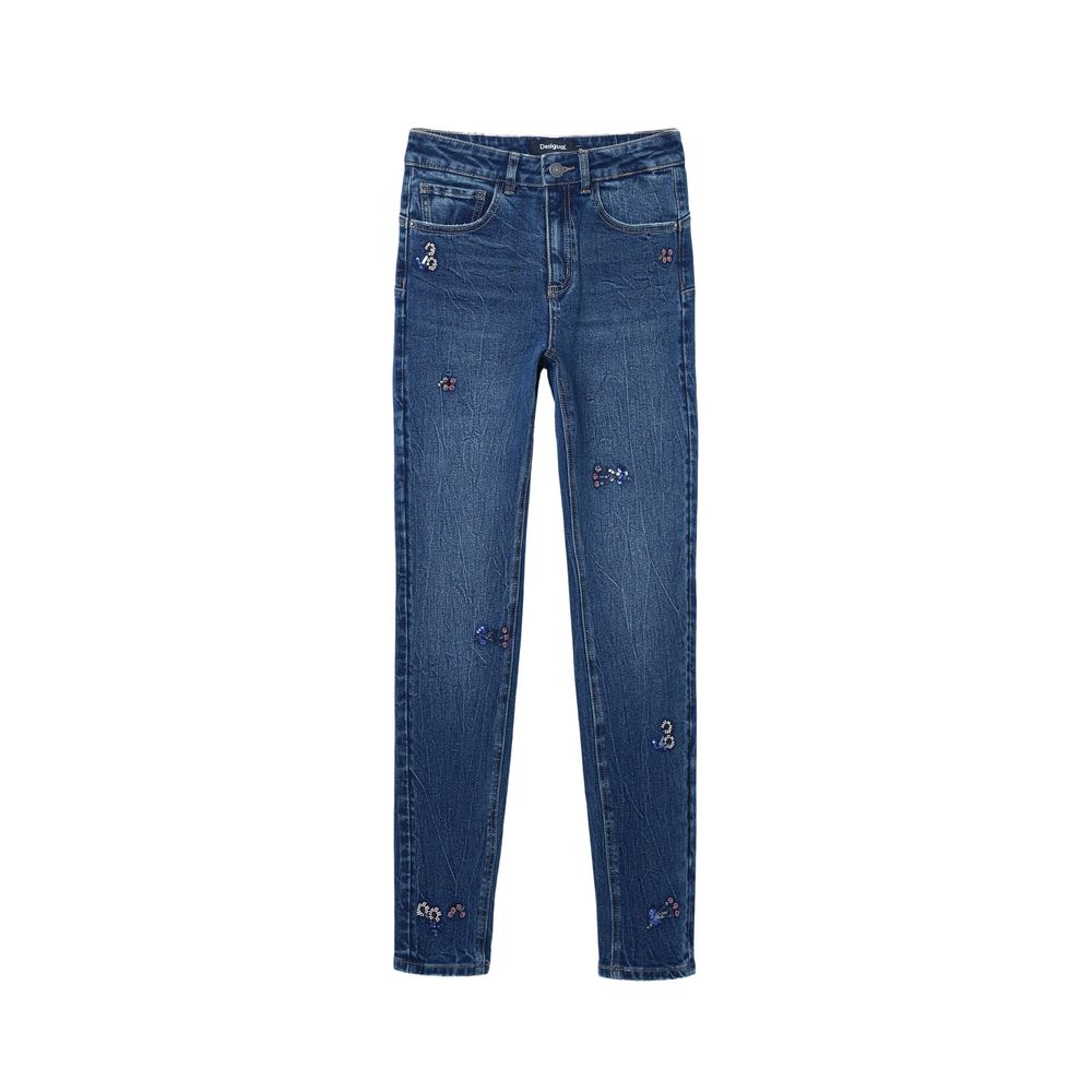 Jean skinny en coton bleu Desigual