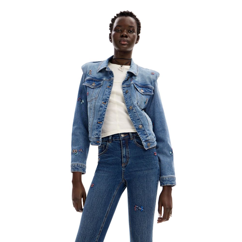 Jean skinny en coton bleu Desigual
