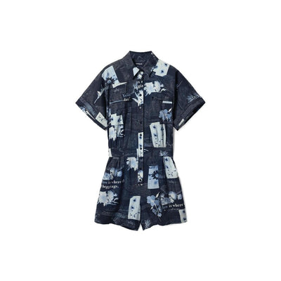 Combinaison Desigual en viscose bleue