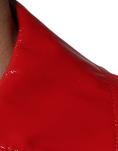 Veste à col boutonné en polyester rouge Dolce &amp; Gabbana