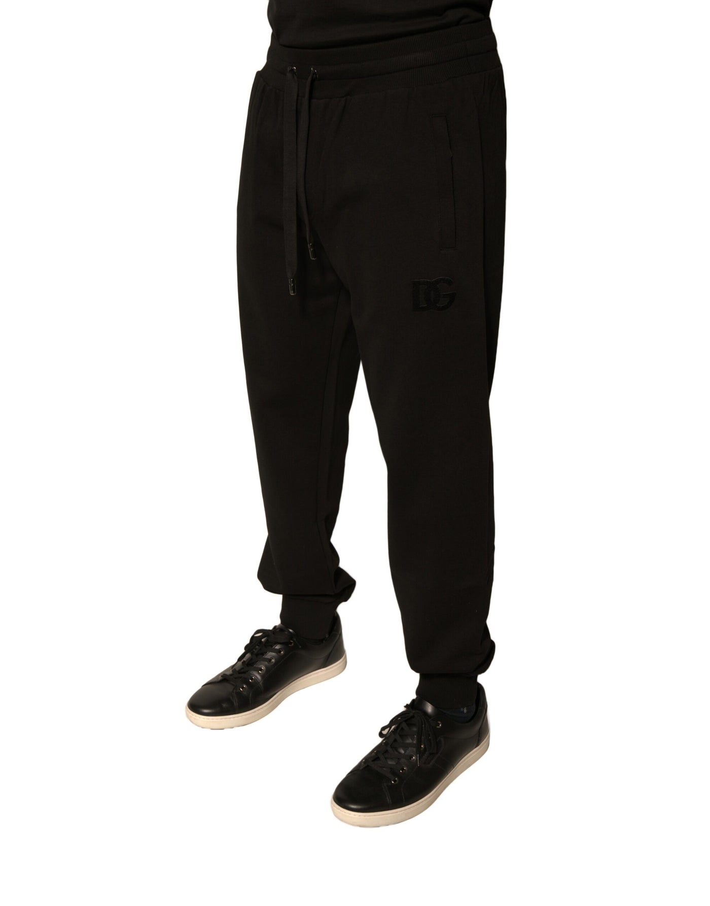 Dolce &amp; Gabbana Zwarte Katoenen Joggingbroek Heren Sweatpants Broek