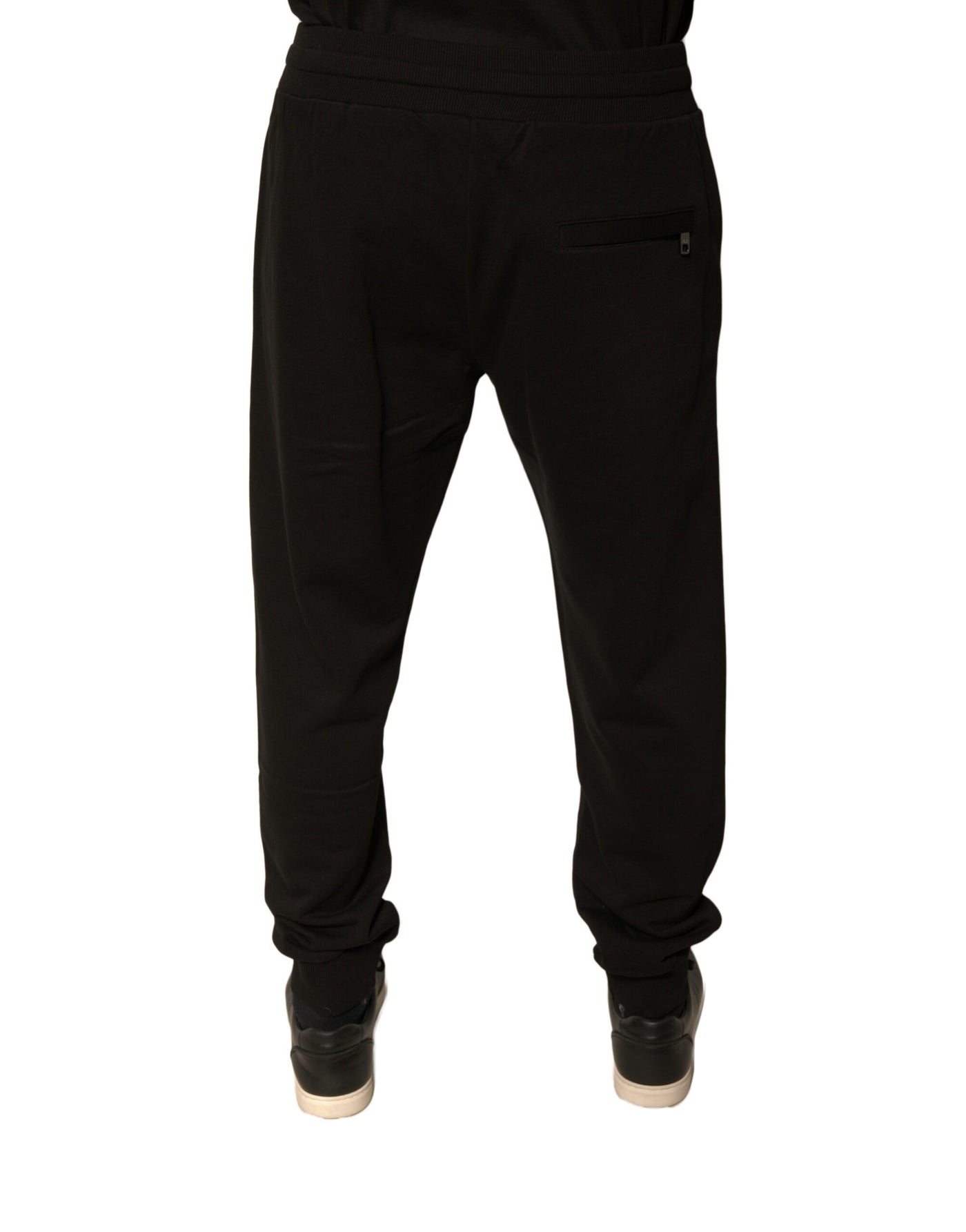 Dolce &amp; Gabbana Zwarte Katoenen Joggingbroek Heren Sweatpants Broek