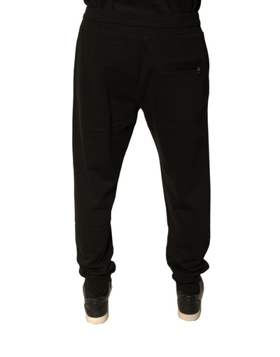 Dolce &amp; Gabbana Zwarte Katoenen Joggingbroek Heren Sweatpants Broek