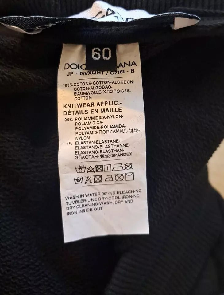 Dolce &amp; Gabbana Zwarte Katoenen Joggingbroek Heren Sweatpants Broek