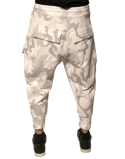 Dolce &amp; Gabbana witte camouflage cargo joggingbroek