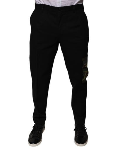 Dolce &amp; Gabbana Zwarte Katoenen Heren Cargo Casual Broek