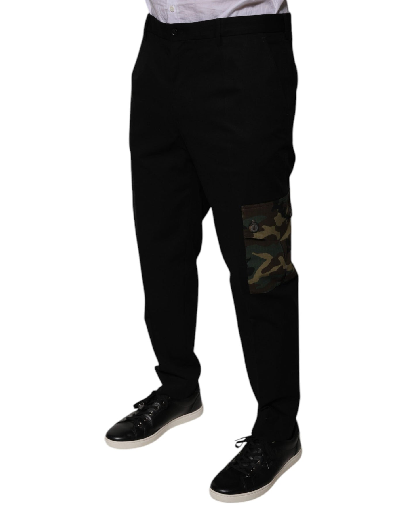 Dolce &amp; Gabbana Zwarte Katoenen Heren Cargo Casual Broek