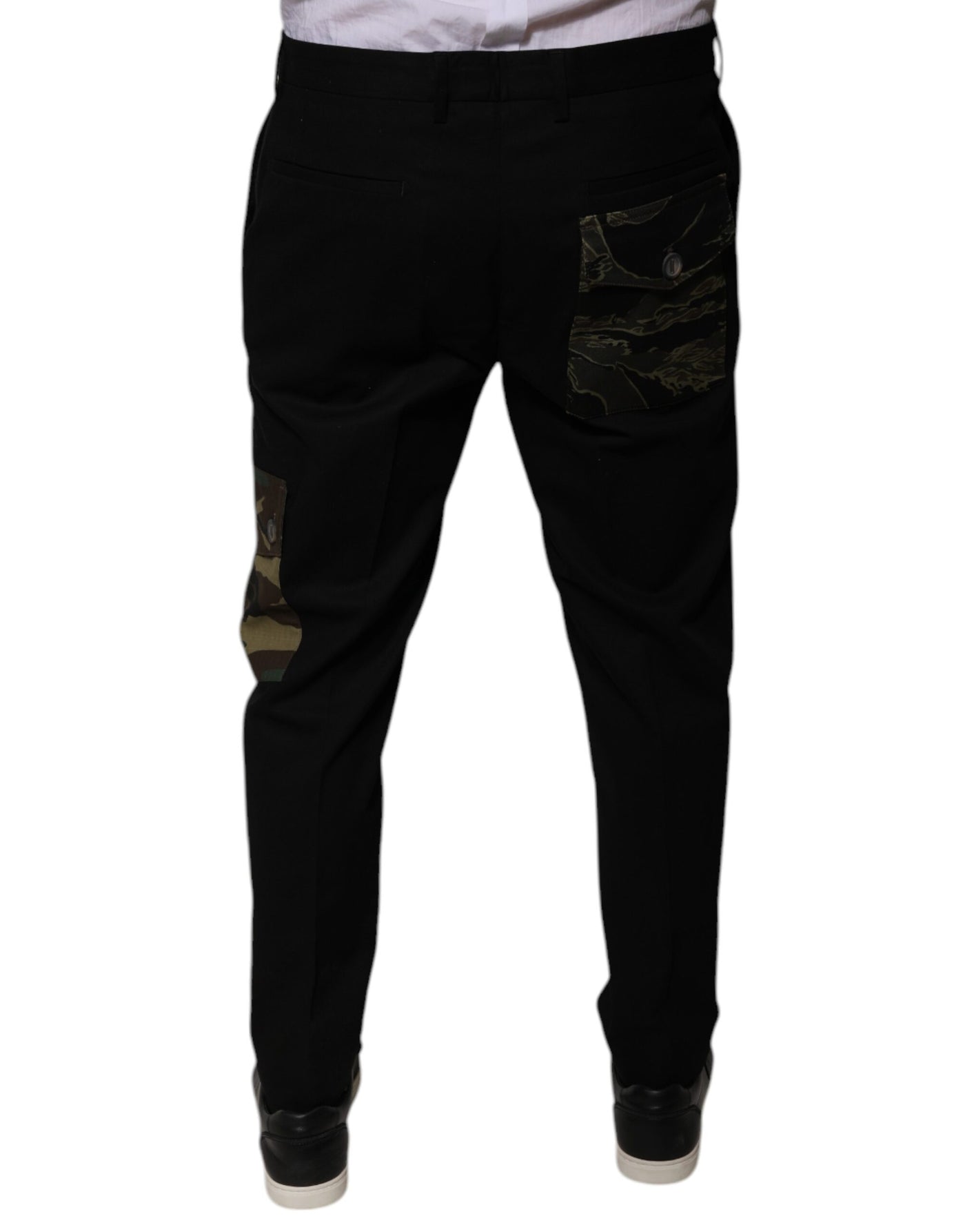 Dolce &amp; Gabbana Zwarte Katoenen Heren Cargo Casual Broek