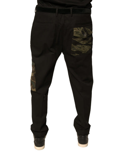 Dolce &amp; Gabbana Zwarte Katoenen Heren Cargo Casual Broek