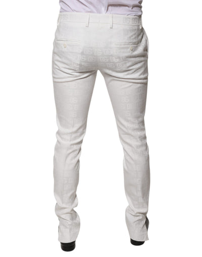 Dolce &amp; Gabbana Witte Katoenen Toelopende Formele Broek