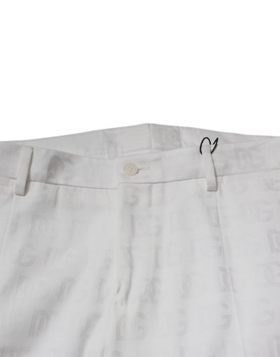 Dolce &amp; Gabbana Witte Katoenen Toelopende Formele Broek
