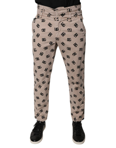 Dolce &amp; Gabbana beige logo katoenen skinny denim jeans