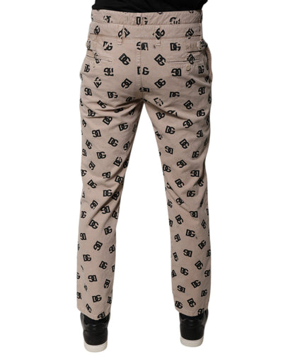 Dolce &amp; Gabbana beige logo katoenen skinny denim jeans