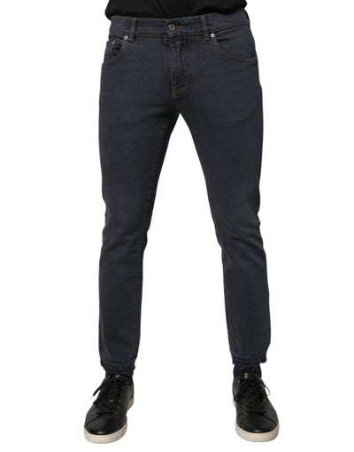 Dolce &amp; Gabbana donkergrijze skinny jeans van katoen