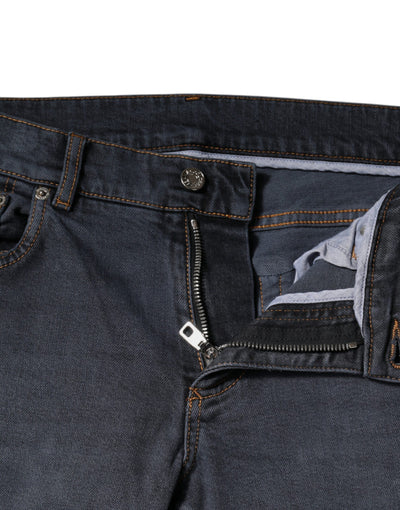 Dolce &amp; Gabbana donkergrijze skinny jeans van katoen