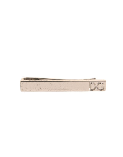 Dolce &amp; Gabbana zilveren stropdas clip met messing logo