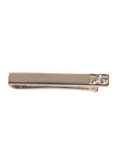 Dolce &amp; Gabbana zilveren stropdas clip met messing logo