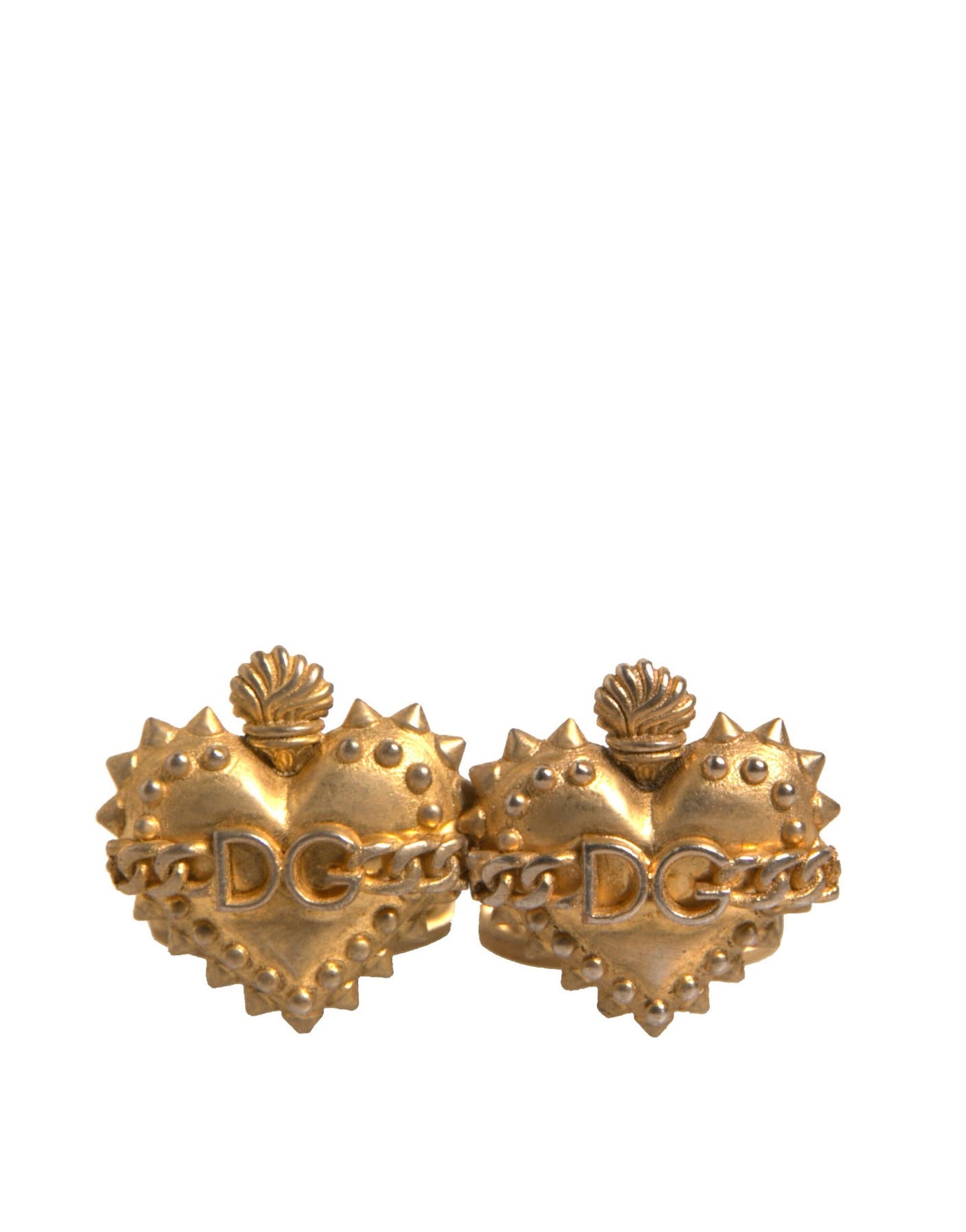 Dolce &amp; Gabbana Goud 925 Sterling Zilver DG Hart Manchetknopen