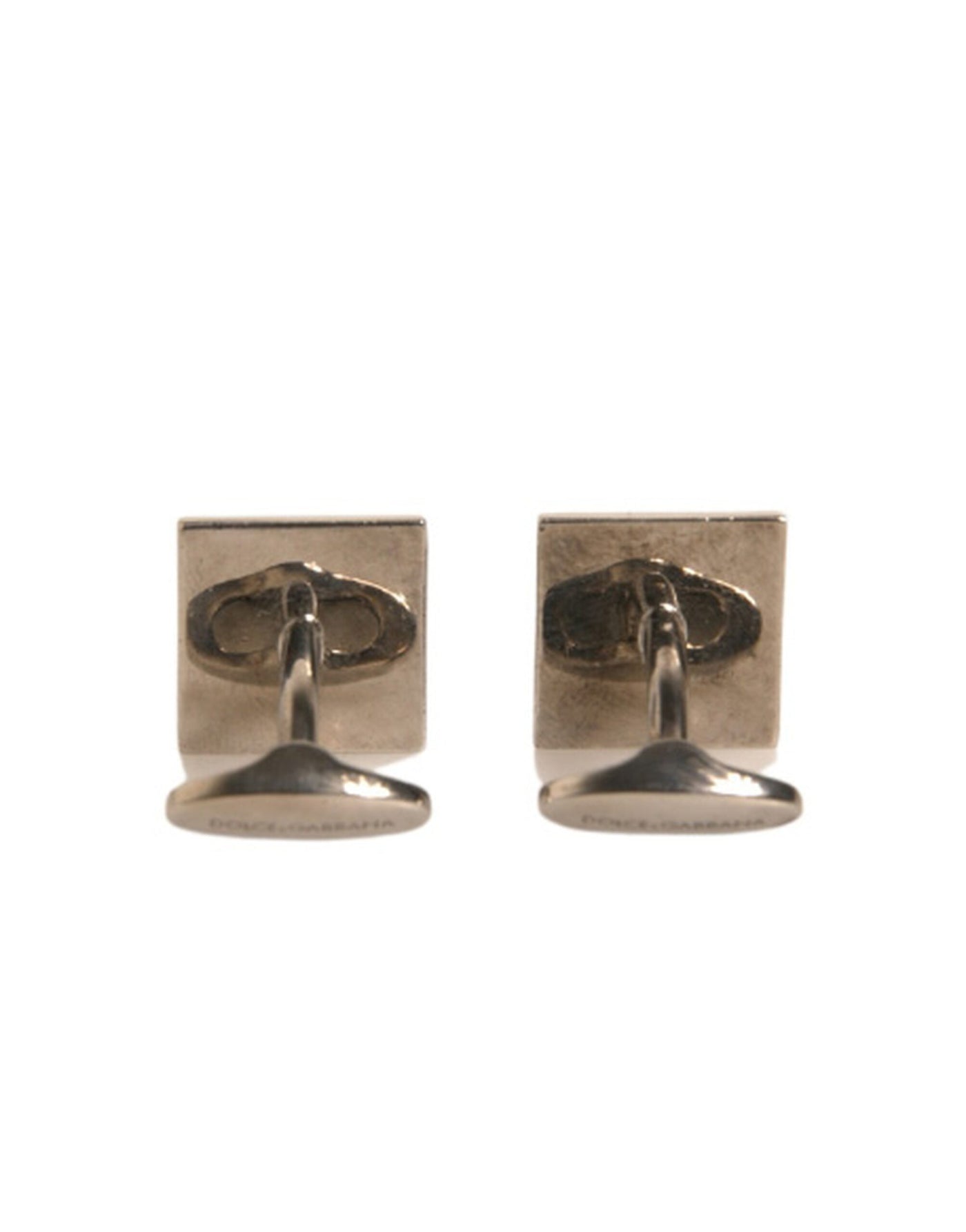 Boutons de manchette Dolce &amp; Gabbana en laiton plaqué argent et cristal