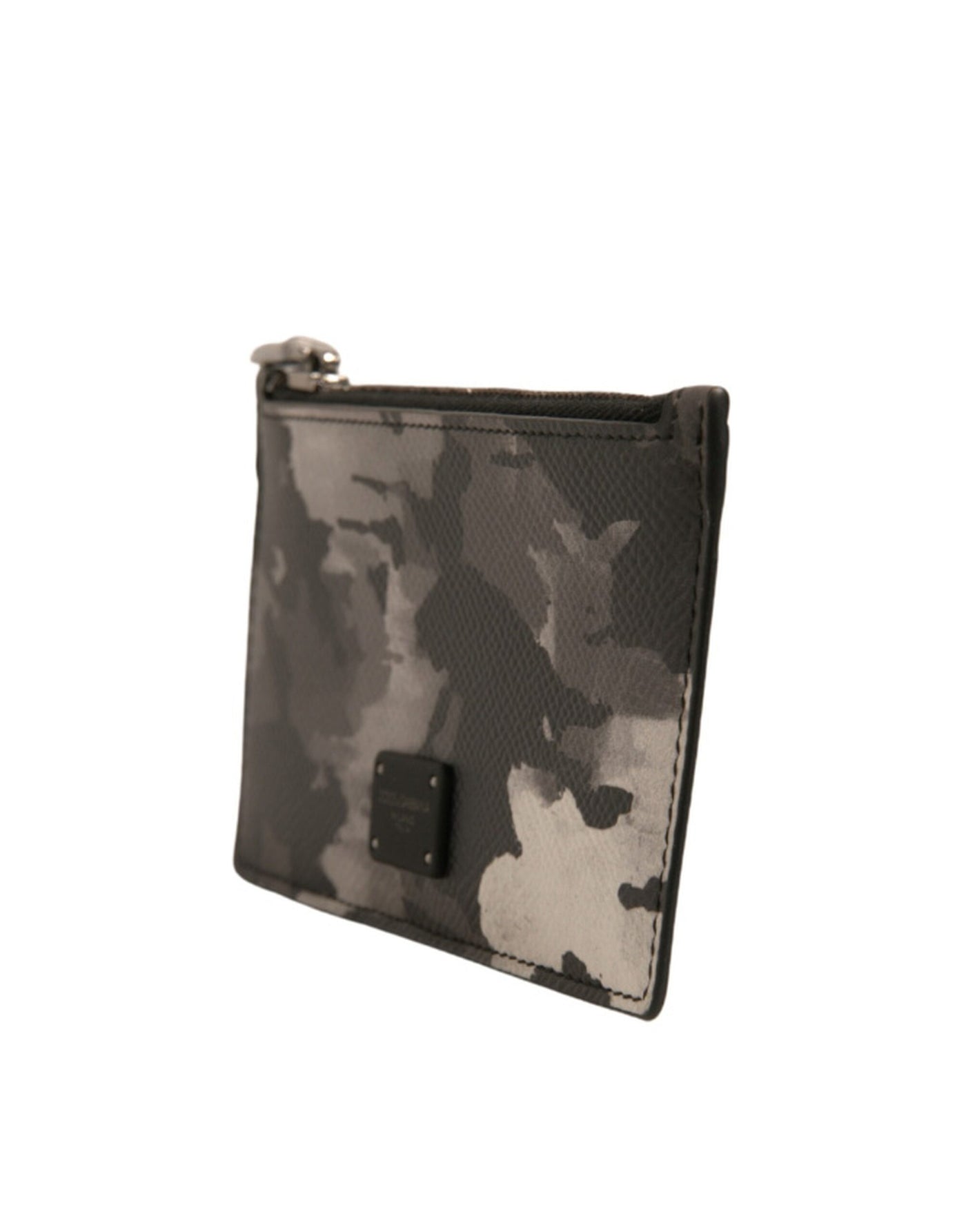 Dolce &amp; Gabbana Multicolor Camouflage Logo Plaque Muntenportemonnee