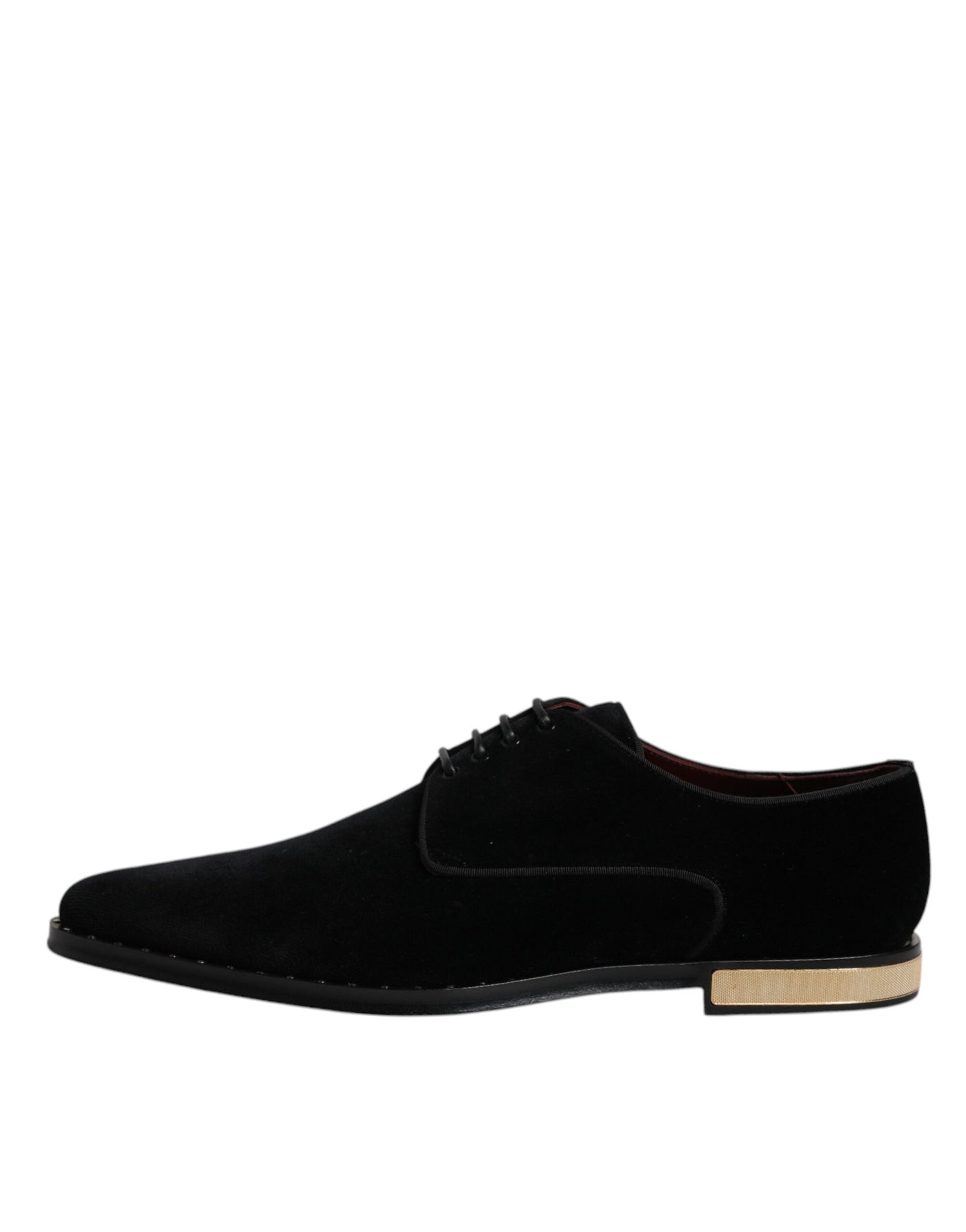 Dolce &amp; Gabbana zwarte fluwelen katoenen veterschoenen