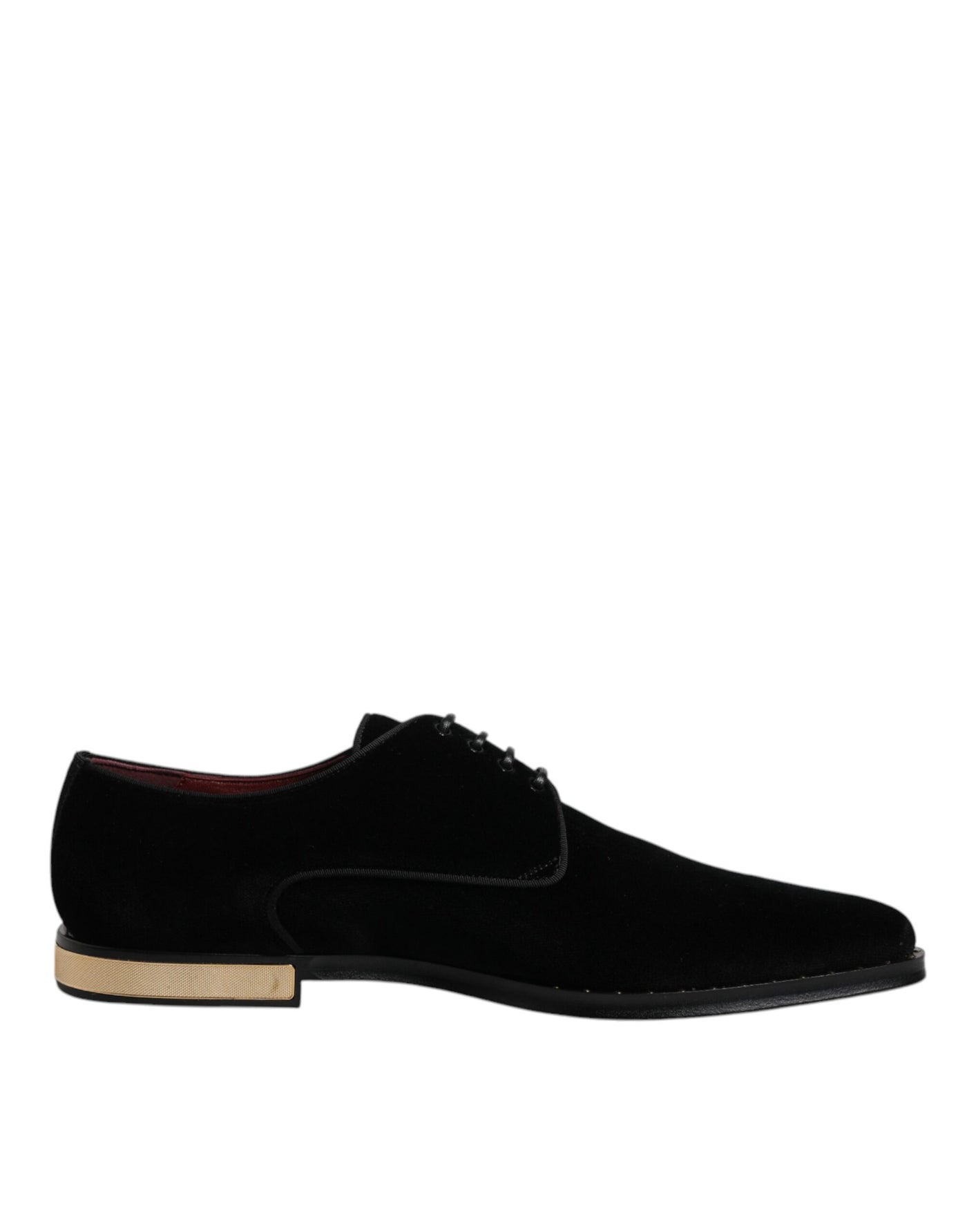 Dolce &amp; Gabbana zwarte fluwelen katoenen veterschoenen