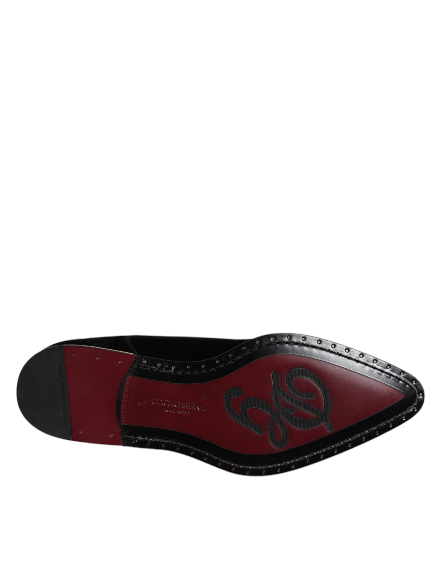 Dolce &amp; Gabbana zwarte fluwelen katoenen veterschoenen