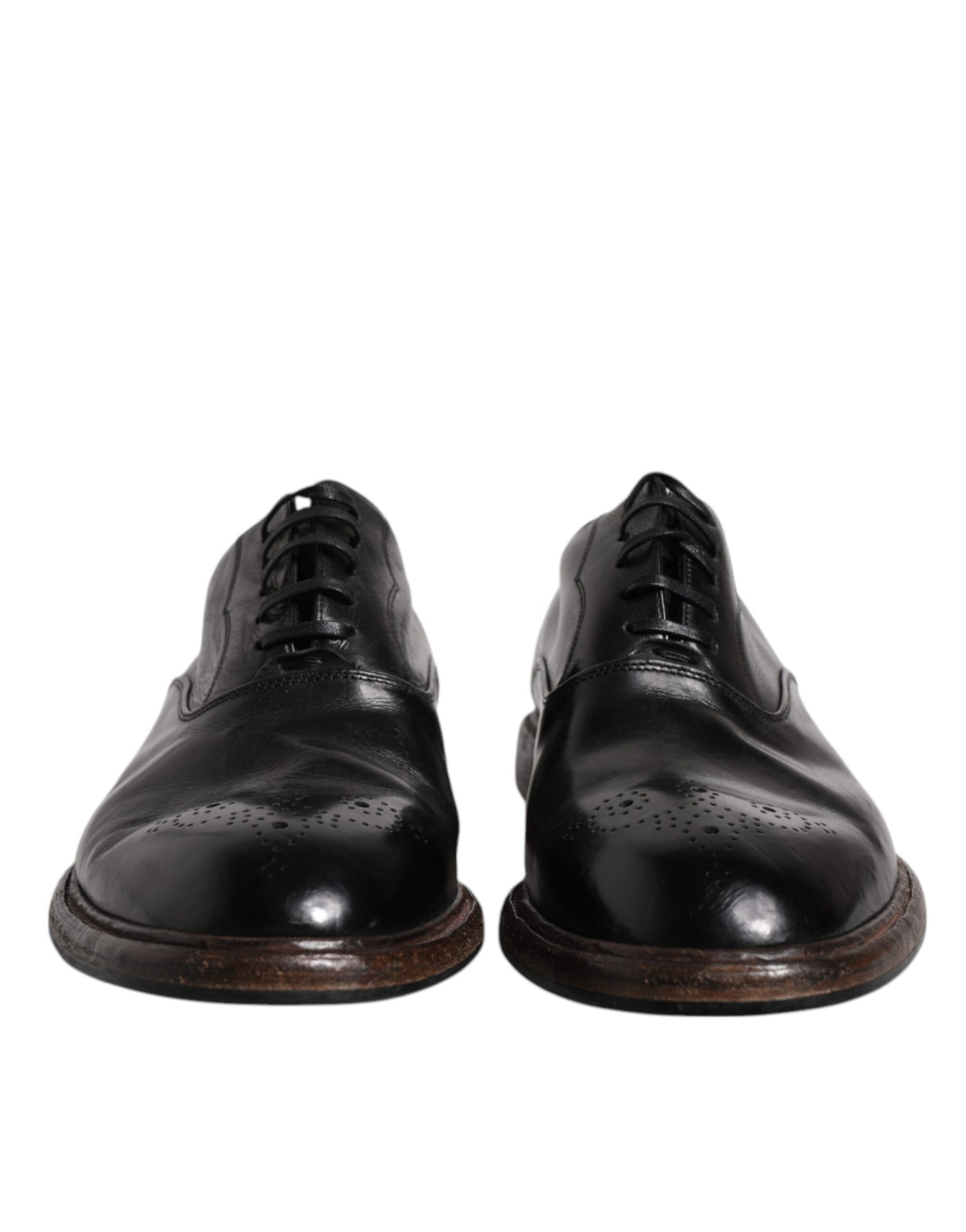 Dolce &amp; Gabbana Zwarte Leren Veterschoenen voor Heren