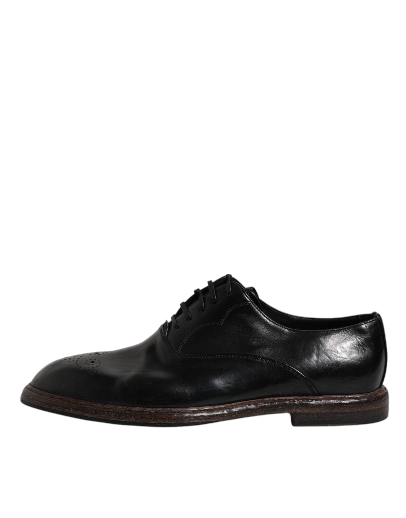 Dolce &amp; Gabbana Zwarte Leren Veterschoenen voor Heren