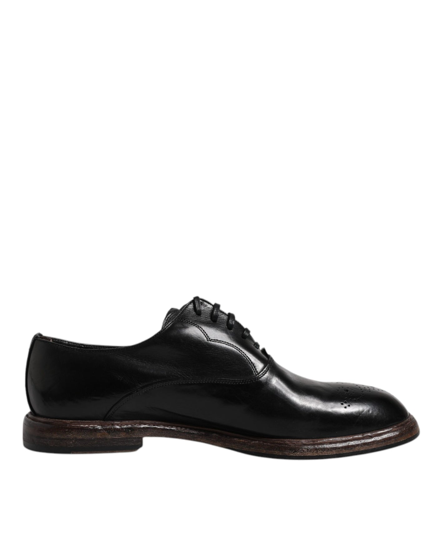Dolce &amp; Gabbana Zwarte Leren Veterschoenen voor Heren