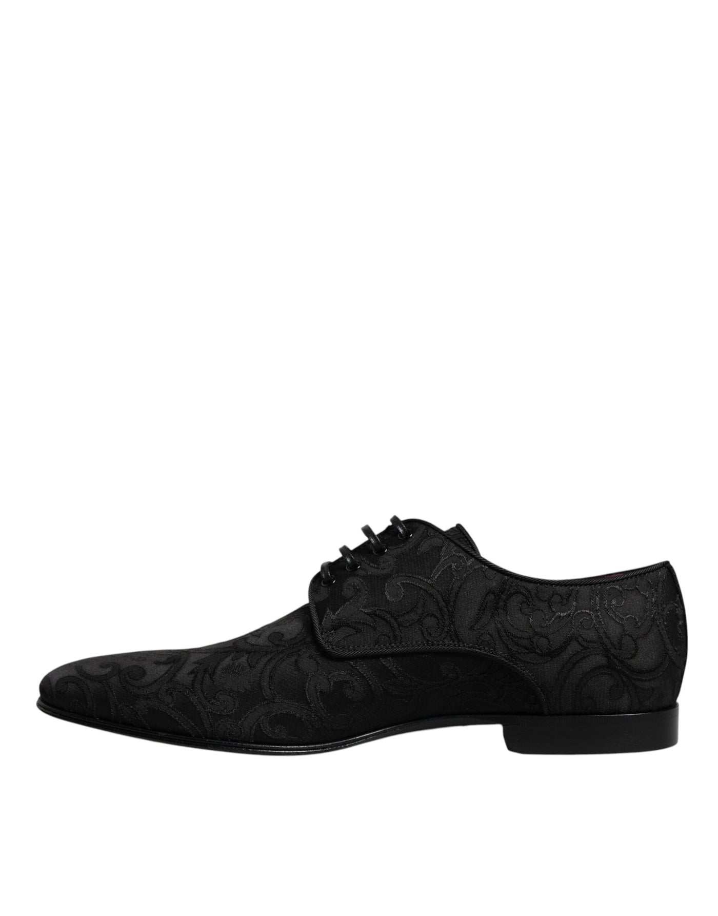 Dolce &amp; Gabbana Zwarte Jacquard Veterschoenen Derby Dress