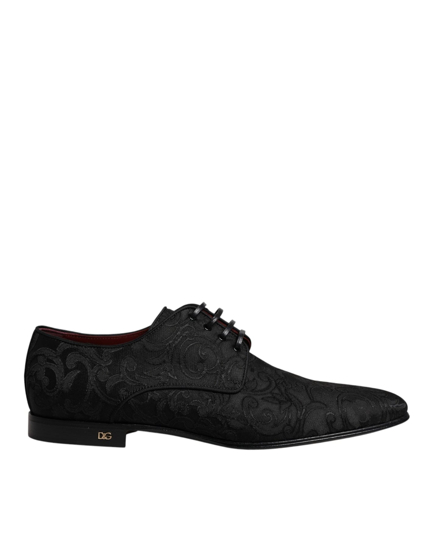Dolce &amp; Gabbana Zwarte Jacquard Veterschoenen Derby Dress