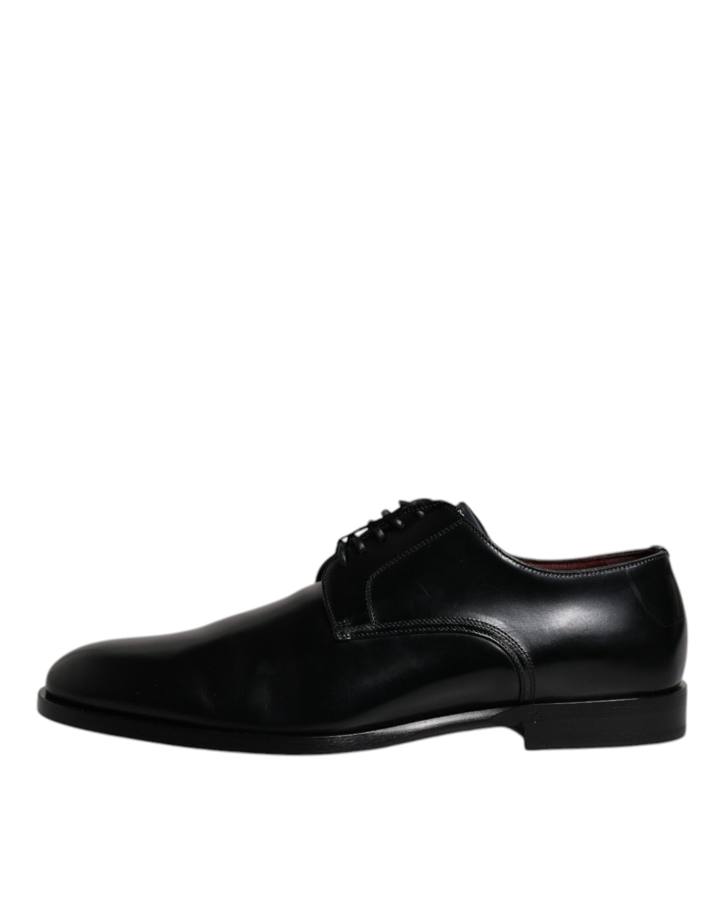 Dolce &amp; Gabbana Zwarte Kalfsleren Derby Veterschoenen Formele Kleding