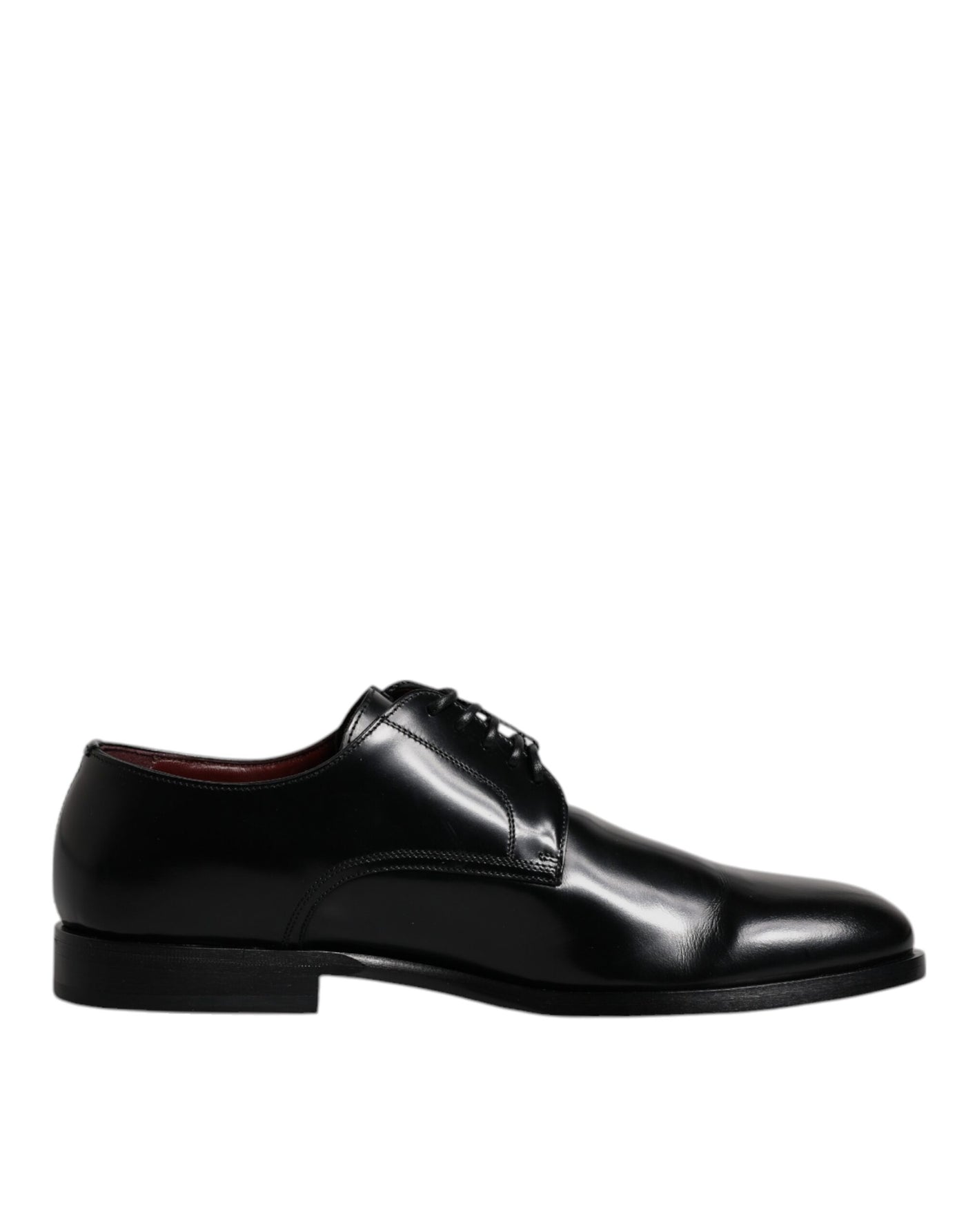 Dolce &amp; Gabbana Zwarte Kalfsleren Derby Veterschoenen Formele Kleding