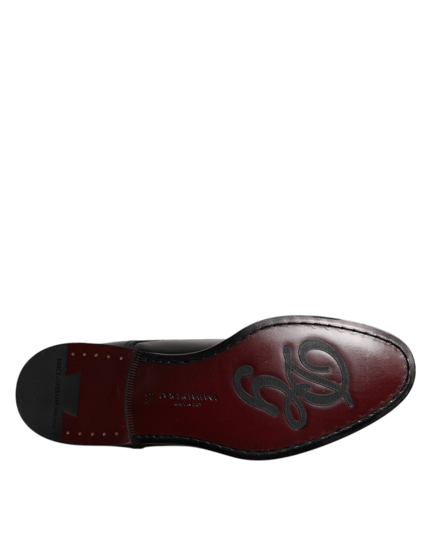 Dolce &amp; Gabbana Zwarte Kalfsleren Derby Veterschoenen Formele Kleding