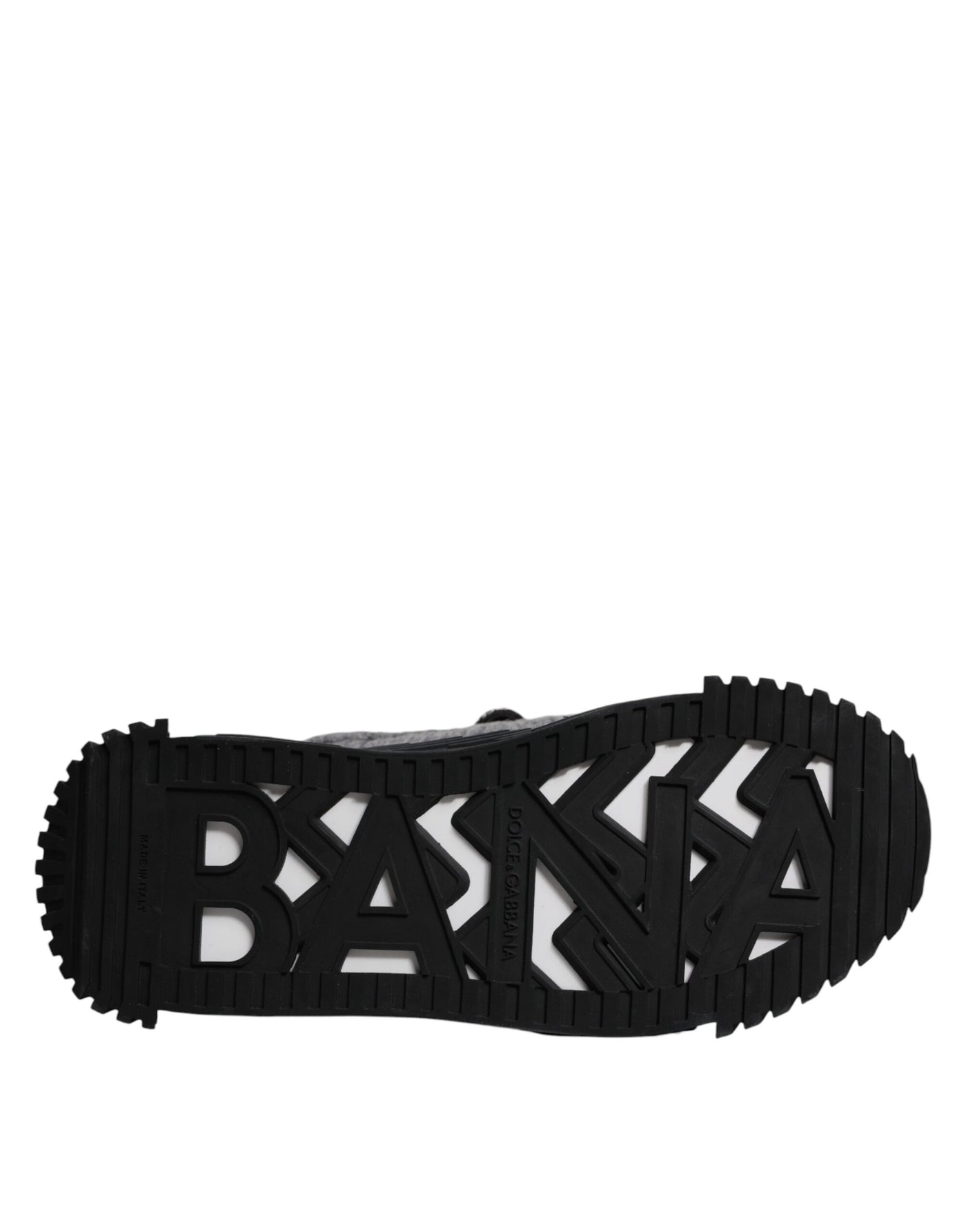 Dolce &amp; Gabbana Grijs Zwart NS1 High Top Boots Sneakers Schoenen