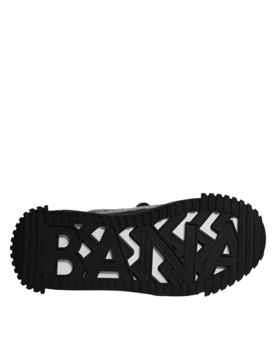 Dolce &amp; Gabbana Grijs Zwart NS1 High Top Boots Sneakers Schoenen