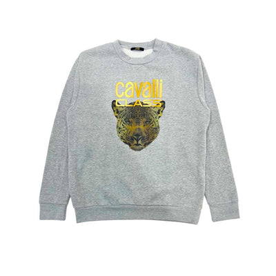 Cavalli Class Grijze Polyester Dames Hoodie