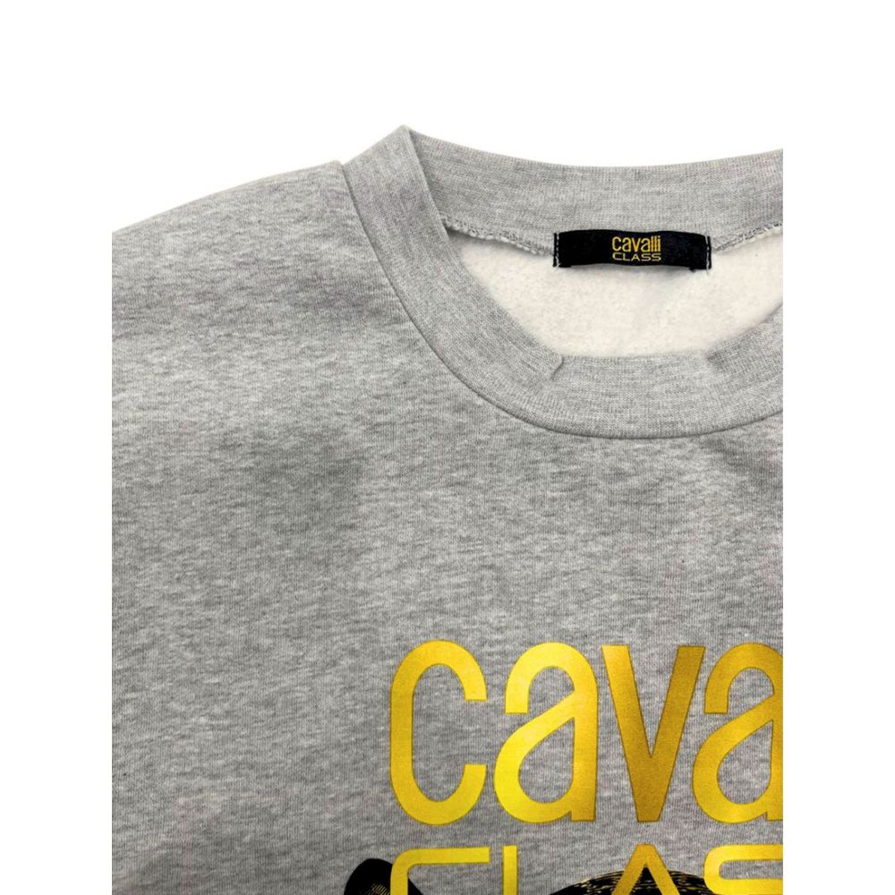 Cavalli Class Grijze Polyester Dames Hoodie