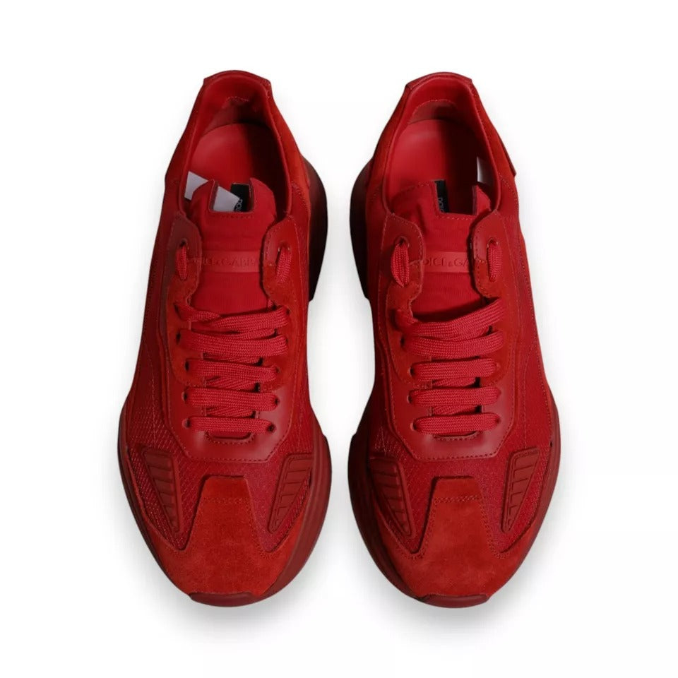 Dolce &amp; Gabbana Rode Leren Daymaster Lage Sneakers