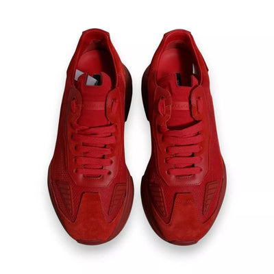 Dolce &amp; Gabbana Rode Leren Daymaster Lage Sneakers