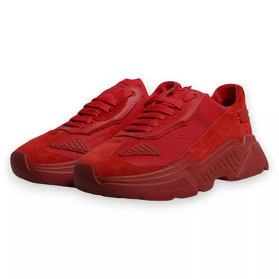Dolce &amp; Gabbana Rode Leren Daymaster Lage Sneakers
