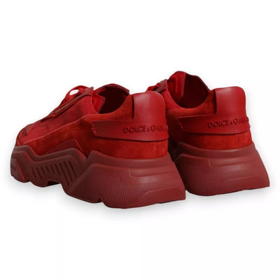 Dolce &amp; Gabbana Rode Leren Daymaster Lage Sneakers
