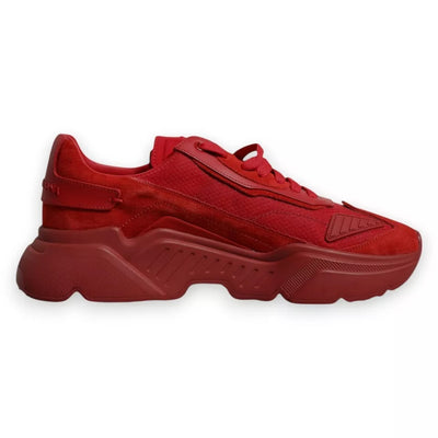 Dolce &amp; Gabbana Rode Leren Daymaster Lage Sneakers