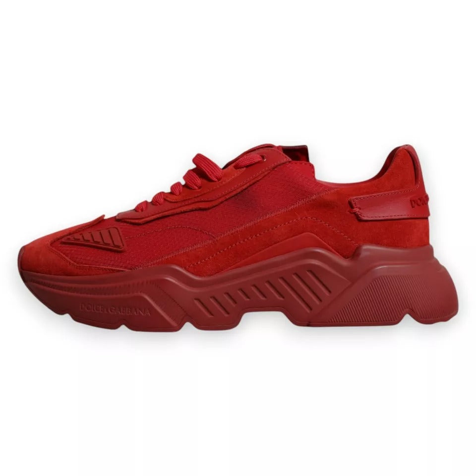 Dolce &amp; Gabbana Rode Leren Daymaster Lage Sneakers